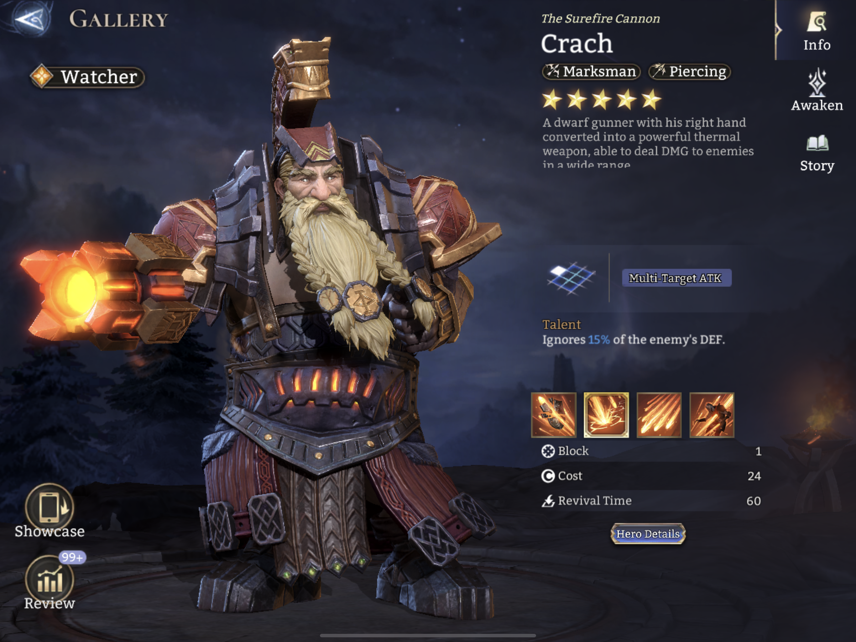 Crach, Marksmen, Piercing, Watcher,