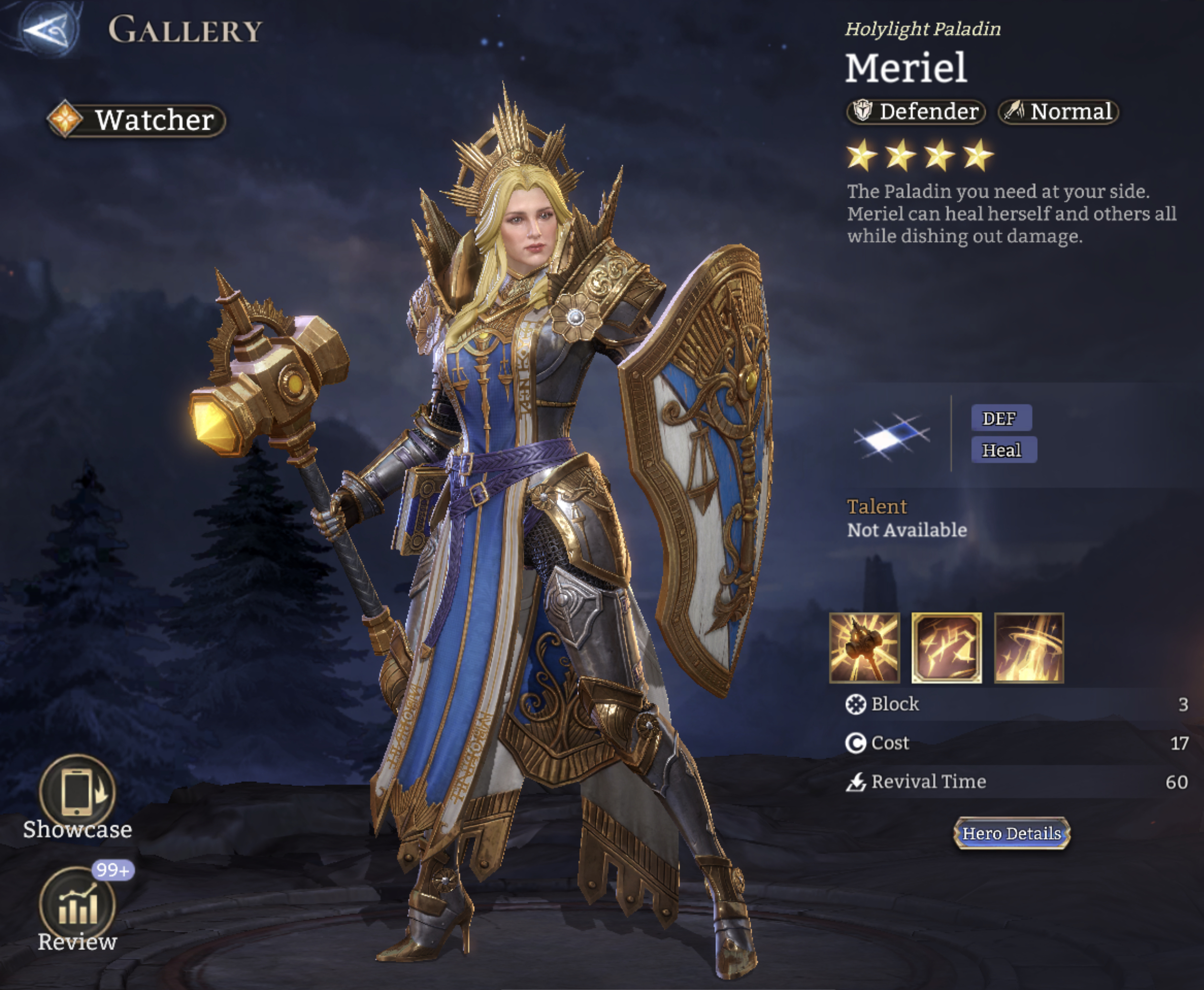 Meriel, Defender, Normal, Watcher,