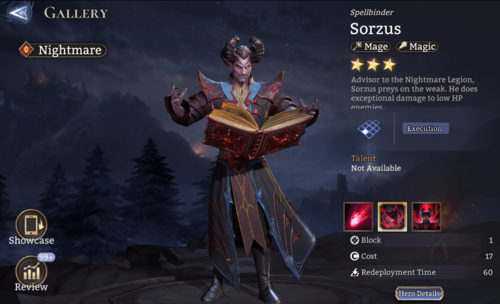 Nightmare, Sorzus, Mage, Magic, Execution, ManUlt, 3*,