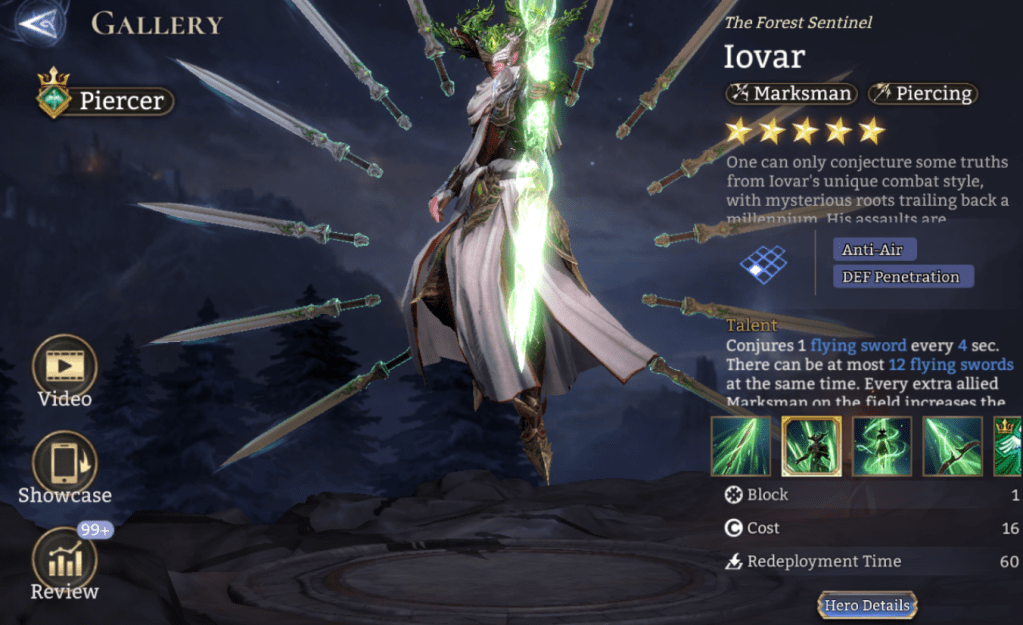 Piercer, Ivoar, Markman, Piercing, Anti-Air, DEF Penetration, Lord Skill, Lord, Legendary,